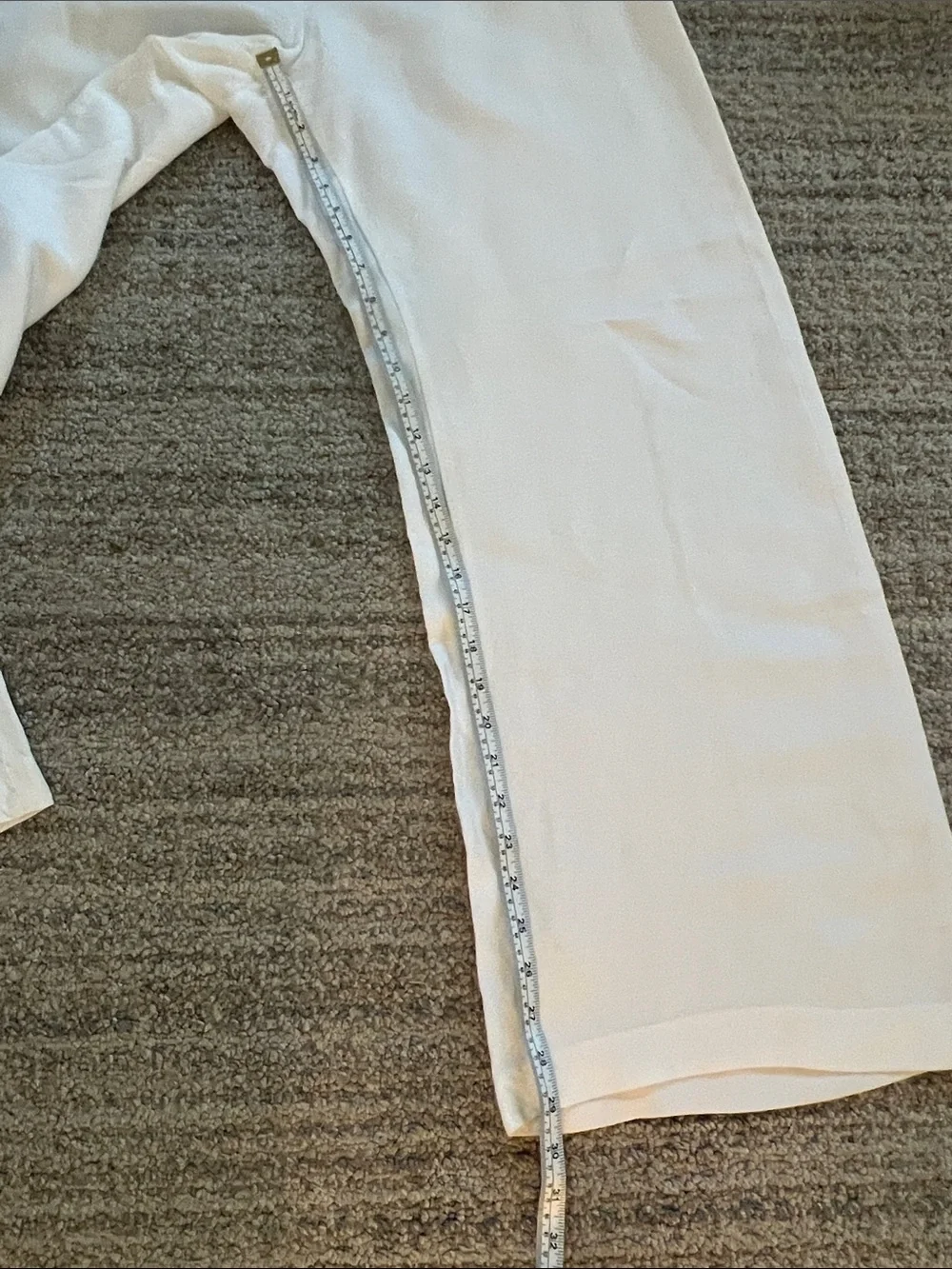 H&M White Wide-Leg Linen-Blend Pants